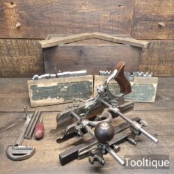 Vintage Boxed Stanley USA No: 45 Combination Plough Plane Complete - Refurbished