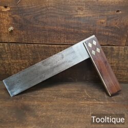 Vintage Carpenters 12” Rosewood & Brass Square - Refurbished Ready To Use