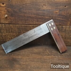 Vintage Carpenters 12” Rosewood & Brass Square - Refurbished Ready To Use Vintage Carpenters 12” Rosewood & Brass Square - Refurbished Ready To Use