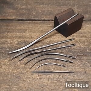 7 No: Vintage Curved Crafting Cast Steel Needles - Refurbished Ready To Use