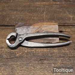Vintage Small 6” Pair of Cast Steel Pincers - Refurbished Ready For Use