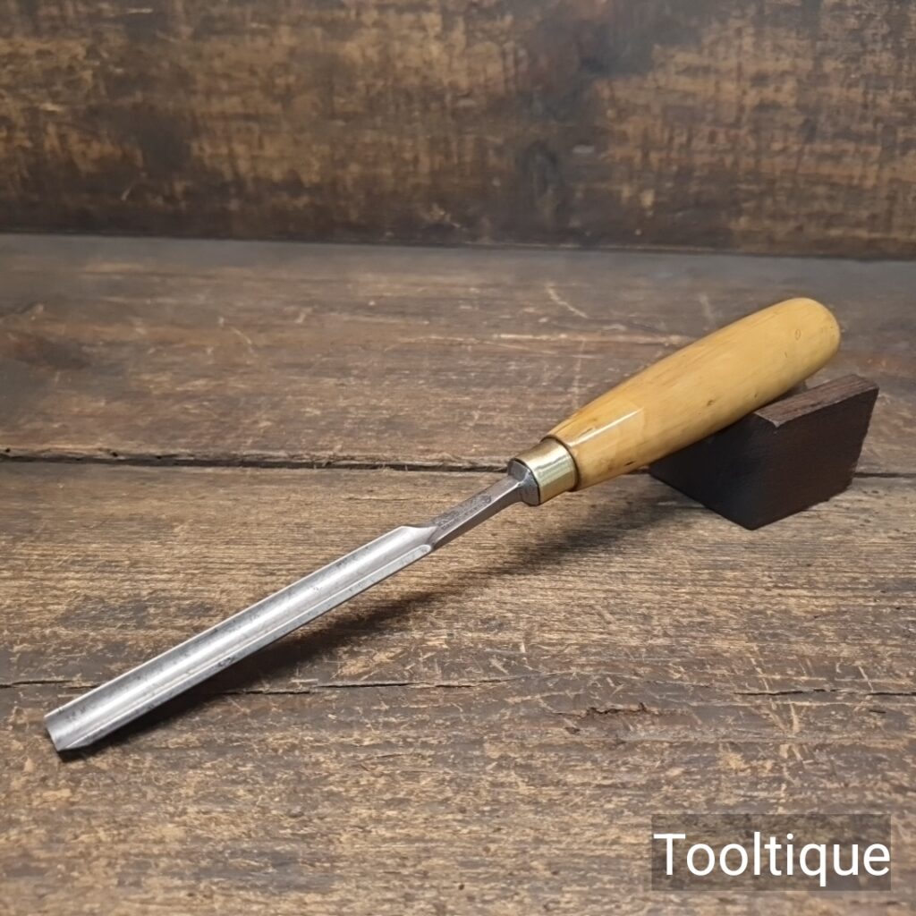 Antique 7/16” I&H Sorby Carpenters Forged Steel Gouge Chisel - Refurbished