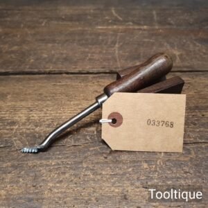 Vintage V Grooving Wood File Curved Stem Beech Handle - Refurbished