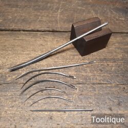 7 No: Vintage Curved Crafting Cast Steel Needles - Refurbished