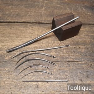 7 No: Vintage Curved Crafting Cast Steel Needles - Refurbished