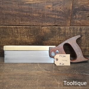 Vintage Spear & Jackson 10” Brass Back Dovetail Saw 13 TPI - Sharpened Refurbished