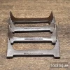 Vintage Set 4 No: Marples & Sons 3.5” Stepped Leg Dogs - Good Condition