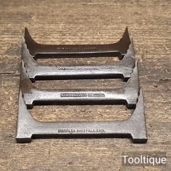 Vintage Set 4 No: Marples & Sons 3.5” Stepped Leg Dogs - Good Condition