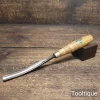 Vintage 3/8” Henry Taylor No: 17 Wood Carving Curved Stem Gouge Chisel - Sharpened