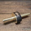 Antique Carpenters Round Brass Stem and Ebony Mortice Gauge - Fully Refurbished