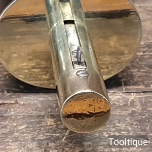 Antique Carpenters Round Brass Stem and Ebony Mortice Gauge - Fully Refurbished