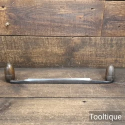 Vintage Carpenters Drawknife 10” Cutting Blade & Egg-Shaped Handles - Refurbished