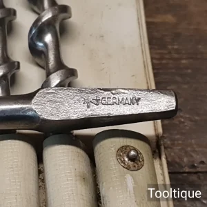 Vintage German Set of 6 No: Brace Auger Bits - Sharpened Ready To Use