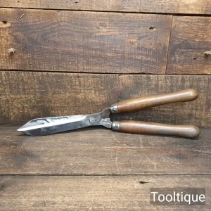 Vintage English Gardening Shears Beech Handles - Fully Refurbished