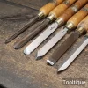 Vintage Set of 6 No: Marples Shamrock Woodturning Chisels - Refurbished