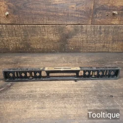 Vintage 18” Ornate Rabone Cast Steel and Brass Machinist’s Spirit Level - Refurbished
