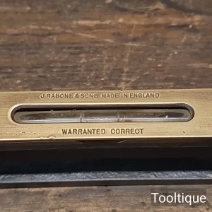Vintage 18” Ornate Rabone Cast Steel and Brass Machinist’s Spirit Level - Refurbished
