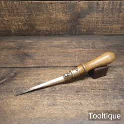 Vintage Footprint Sheffield Beechwood Brass Padsaw - Sharpened Ready To Use