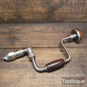 Antique Quality Rosewood Handled Unmarked Carpenters Brace - Refurbished