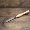 Vintage Marples Shamrock Sheffield 32mm Flat Round Woodturners Chisel - Refurbished