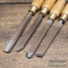 Vintage 4 No: Marples Woodturning Chisels Ash Handles - Good Condition