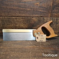 Vintage 10” Spear & Jackson Brass Back 14 Tpi Dovetail Saw - Fully Refurbished