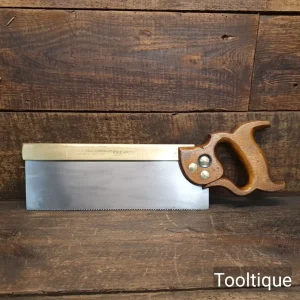 Vintage 12” Tyzack Turner No: 120 Brass Back 13 Tpi Cross Cut Bench Saw - Fully Refurbished