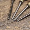 Vintage Set of 4 No: Woodcarvers Palm Chisels - Sharpened Ready For Use
