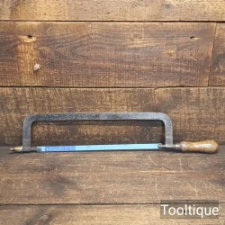 Vintage 12” Cast Steel Hacksaw Beechwood Handle - Good Condition