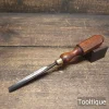 Antique Howarth ½” Carpenters Gouge Chisel Mahogany Handle - Refurbished
