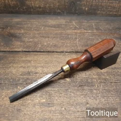 Antique Howarth ½” Carpenters Gouge Chisel Mahogany Handle - Refurbished