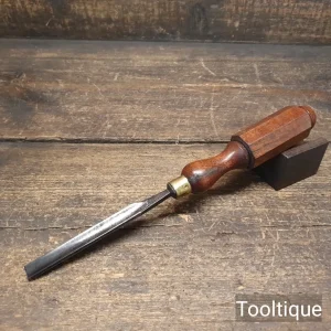 Antique Howarth ½” Carpenters Gouge Chisel Mahogany Handle - Refurbished