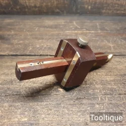 Vintage Marples Mahogany & Brass No: 2154 Mortice Gauge - Refurbished