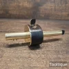 Adapted Vintage Ebony & Brass Stemmed Carpenters Mortice Gauge - Refurbished