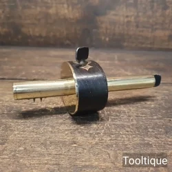 Adapted Vintage Ebony & Brass Stemmed Carpenters Mortice Gauge - Refurbished