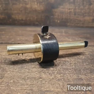 Adapted Vintage Ebony & Brass Stemmed Carpenters Mortice Gauge - Refurbished