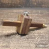 Modern Mahogany & Brass Marples Mortice Gauge - Refurbished Ready To Use