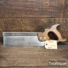 Vintage Roberts & Lee 10” Dovetail Steel Back Saw - Sharpened Ready For Use