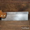 Vintage Roberts & Lee 10” Dovetail Steel Back Saw - Sharpened Ready For Use