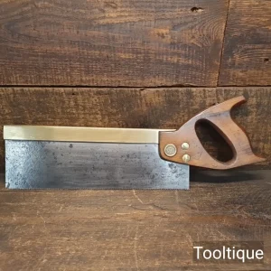 Vintage 12” Spear & Jackson Brass Back 14 Tpi Tenon Saw - Sharpened Rip