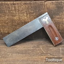 Antique 6” Stanley USA Pat Dated 12-29-96 Rosewood Brass Calibrated Square