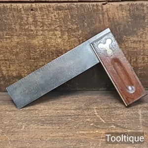 Antique 6” Stanley USA Pat Dated 12-29-96 Rosewood Brass Calibrated Square Antique 6” Stanley USA Pat Dated 12-29-96 Rosewood Brass Calibrated Square