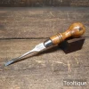 Vintage 8” I. Sorby Sheffield Boxwood ¼” Flat End Screwdriver - Refurbished