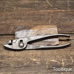 Vintage T. Williams No: 2 Enfo 6 ½” Slip Joint Motorcycle Pliers - Good Condition