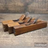 3 No: Vintage Patternmakers Beechwood Round or Hollowing Planes - Refurbished