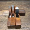 3 No: Vintage Patternmakers Beechwood Round or Hollowing Planes - Refurbished