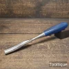 Vintage 5/8” Marples Blue Chip Curved Stem Woodcarving Gouge Chisel - Refurbished