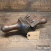 Antique Wheelwrights 1 ½” – 1 1/8” Rounding Mill Spoke Plane Copper Lining - Refurbished
