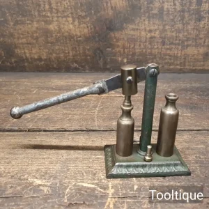 Vintage Brass Cartridge Redecapper on Cast Iron Base - Good Condition Vintage Brass Cartridge Redecapper on Cast Iron Base - Good Condition