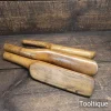 3 No: Vintage Roofing Boxwood Lead Dressing Tools - Good Condition